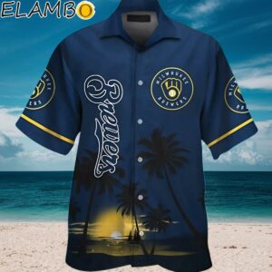 Milwaukee Brewers Short Sleeve Button Up Hawaiian Shirt Aloha Shirt Aloha Shirt