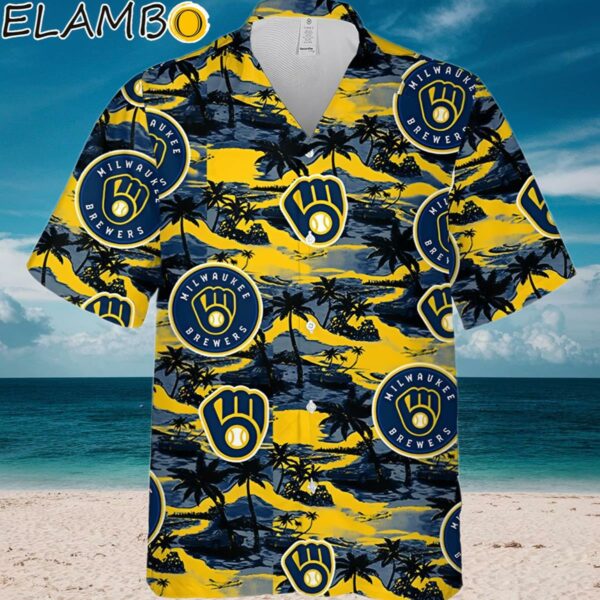 Milwaukee Brewers Vintage Sea Island Pattern Hawaiian Shirt Aloha Shirt Aloha Shirt