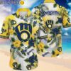 Milwaukee Team Brewers Hawaiian Shirt 2024 Gift Sun Aloha Shirt Hawaiian Hawaiian