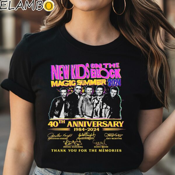 New Kids On The Block Magic Summer 2024 40th Anniversary 1981 2024 Thank You For The Memories T Shirt Black Shirt Shirt