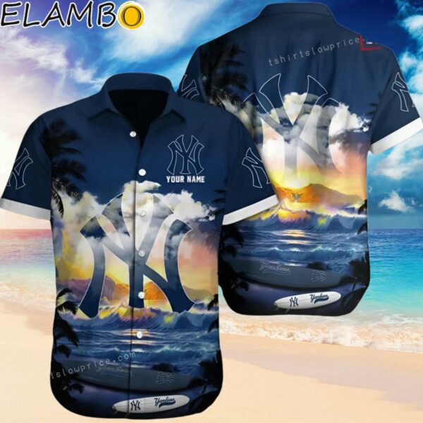 New York Yankees MLB Custom Name Cheap Button Up Hawaiian Shirt Hawaiian Hawaiian