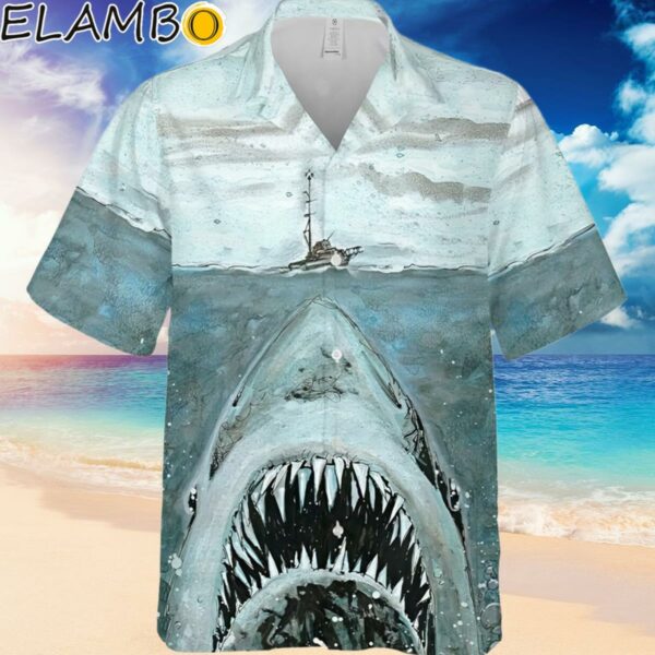 Ocean Shark Jaw Hawaiian Shirts Jaw Shark Wilderness Regular Fit Hawaii Aloha Hawaiian Hawaiian