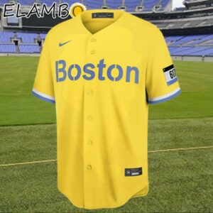 Official MLB Boston Red Sox Yellow Jersey 1 1