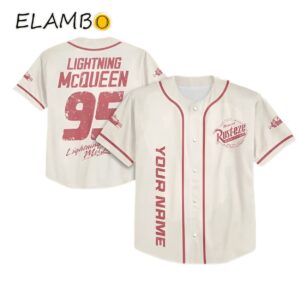 Personalize Cars Lightning Mcqueen 95 Baseball Jersey Disney Outfit Printed Thumb
