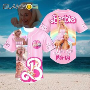 Personalized Barbie Lets Go Party Baseball Jersey Aloha Shirt Aloha Shirt