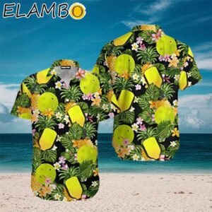 Pickleball Tropical Button Hawaiian Shirt Aloha Shirt Aloha Shirt