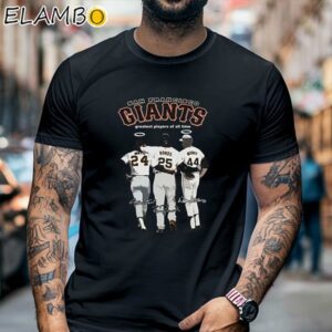 SF Giants Greatest Players Of All Time Mays Bonds And Mccovey T Shirt Black Shirt Black Shirt