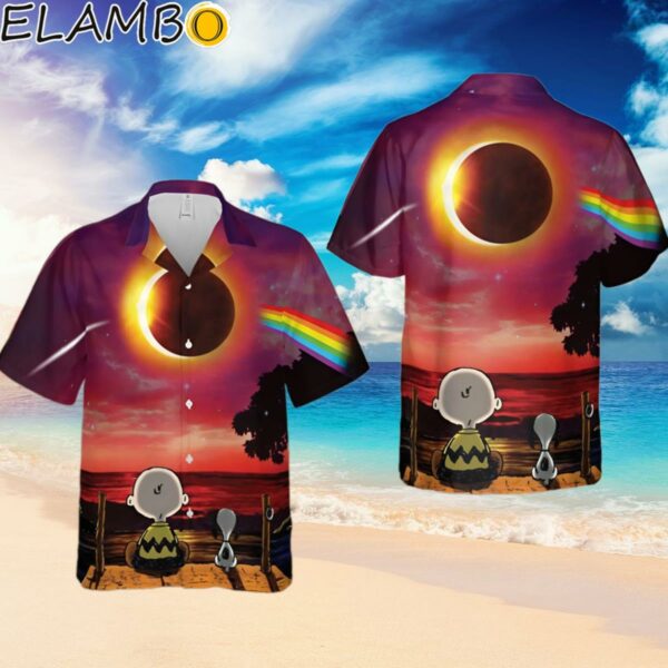 Snoopy Dark Side Of The Moon Eclipse Galaxy Pink Floyd Hawaiian Shirt Hawaiian Hawaiian