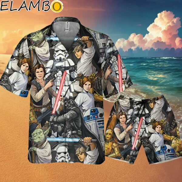 Star Wars R2D2 C3PO Darth Vader Luke Skywalker Chewbacca Yoda Hawaiian Shirt Hawaaian Shirt Hawaaian Shirt