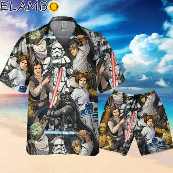 Star Wars R2D2 C3PO Darth Vader Luke Skywalker Chewbacca Yoda Hawaiian Shirt Hawaiian Hawaiian