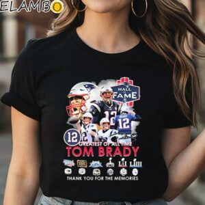 Tom Brady 12 Greatest Of All Time Thank You For The Memories Signature shirt Black Shirt Shirt