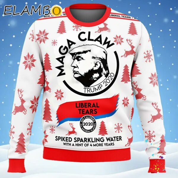 Trump MAGA Claw Ugly Christmas Knit Sweater Ugly Sweater