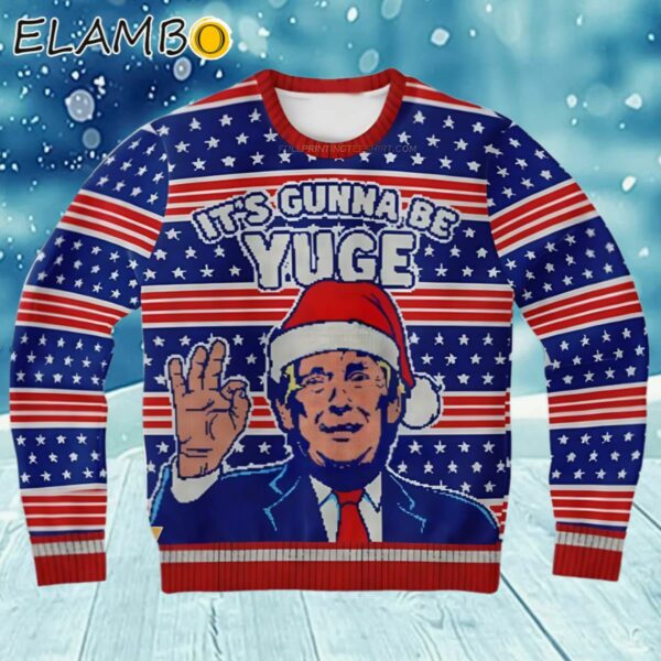 Yuge Trump Holiday Party All Over Print Ugly Christmas Sweater Sweater Ugly