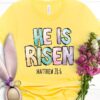 Cross He Is Risen Unisex T Shirt Cotton Tee TSE204.jpg