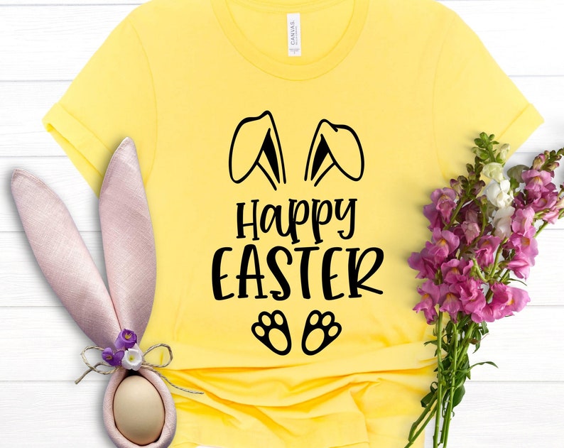 Happy Easter Bunny Unisex T Shirt Cotton Tee TSE258.jpg