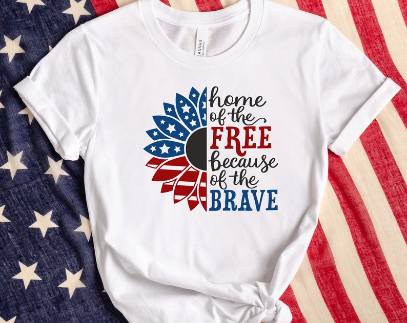 Home Of The Free Because Of The Brave Unisex T Shirt Cotton Tee TSE223.jpg