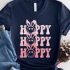 Hoppy Easter Bunny Ears Unisex T Shirt Cotton Tee TSE240.jpg