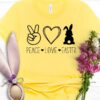 Peace Love Easter Unisex T Shirt Cotton Tee TSE249.jpg