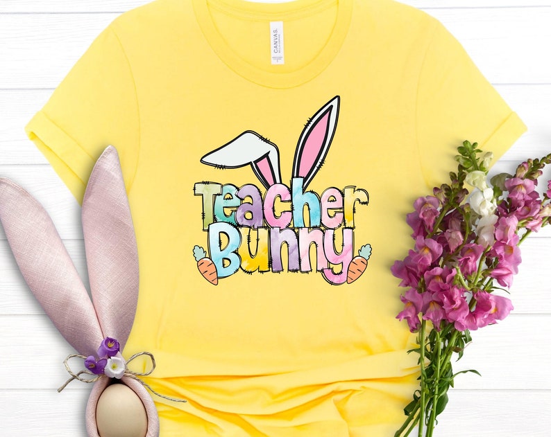 Teacher Bunny Unisex T Shirt Cotton Tee TSE252.jpg