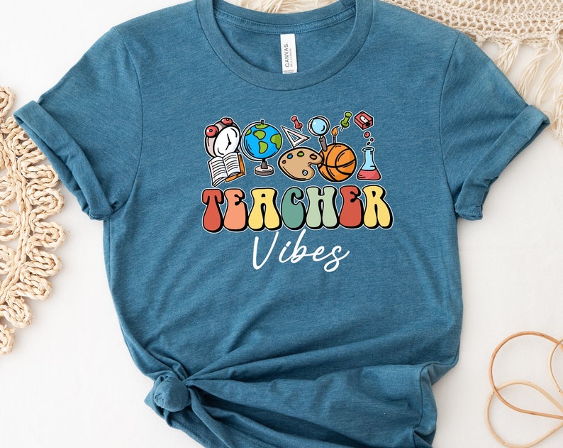 Teacher Vibes Unisex T Shirt Cotton Tee TSE216.jpg